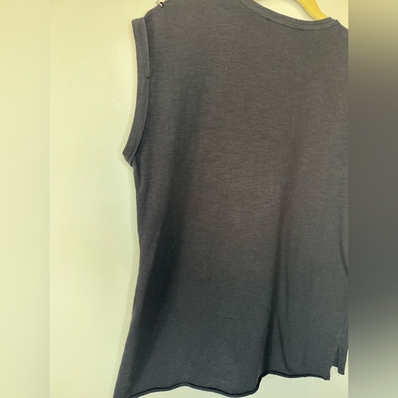 Maje Black Embellished T-Shirt – Size 2 - Picture 15 of 17